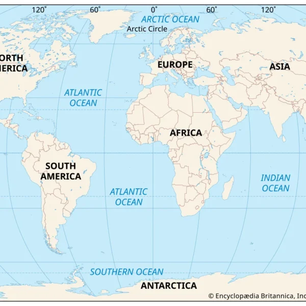 Map of Continents and Oceans: All 7 Continents and 5 Oceans (With Printable)